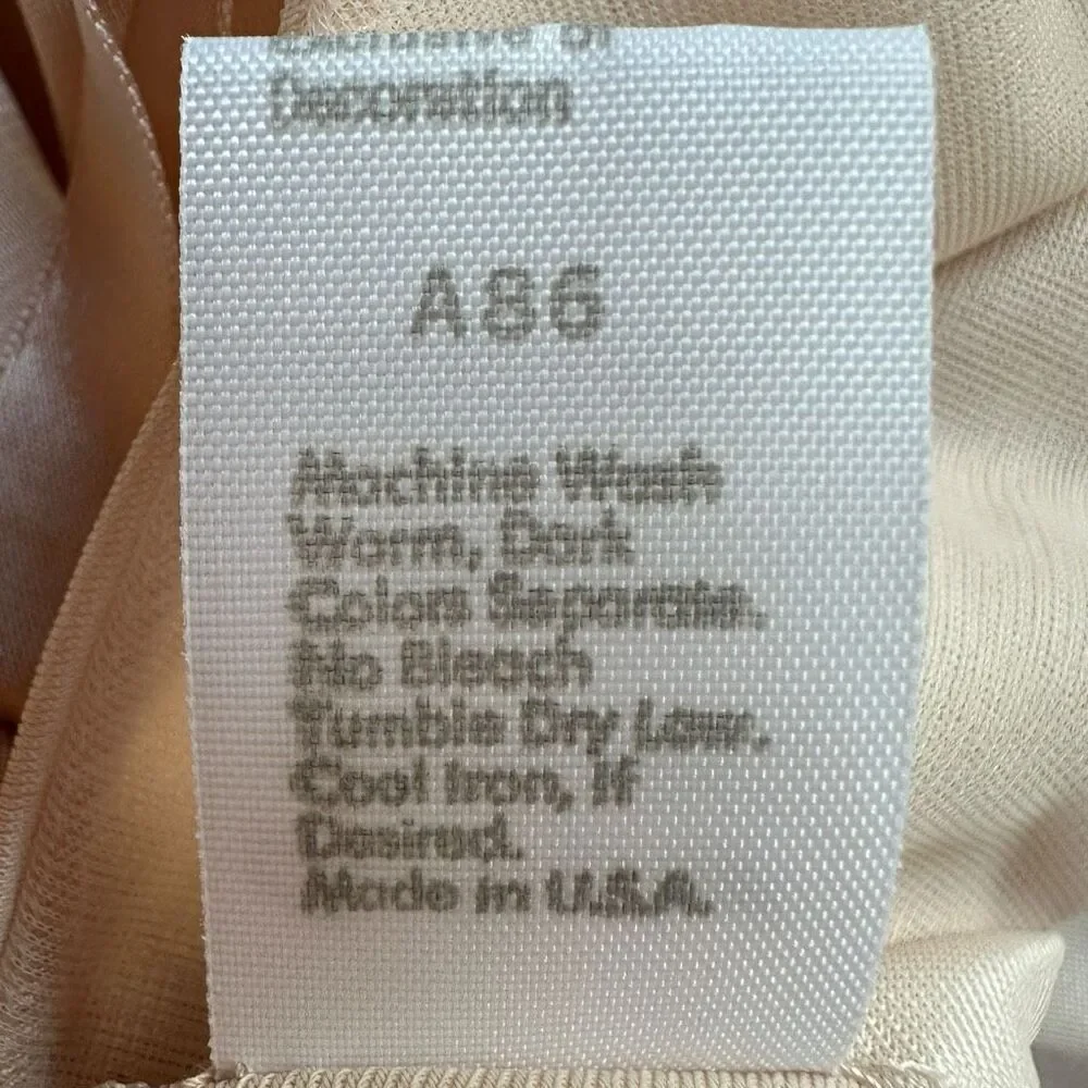 Vintage Elegant Gossard Artemis Nude Nylon Nightgown Slip Lace Size 36 Small 60s